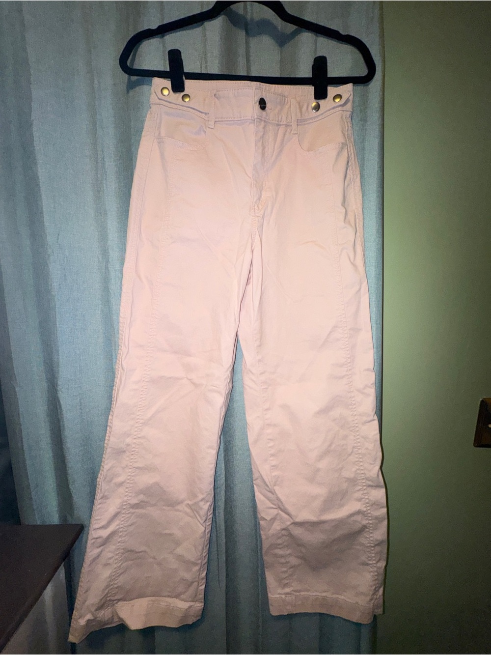 Loft Wide Leg Light Pink Cotton Pants